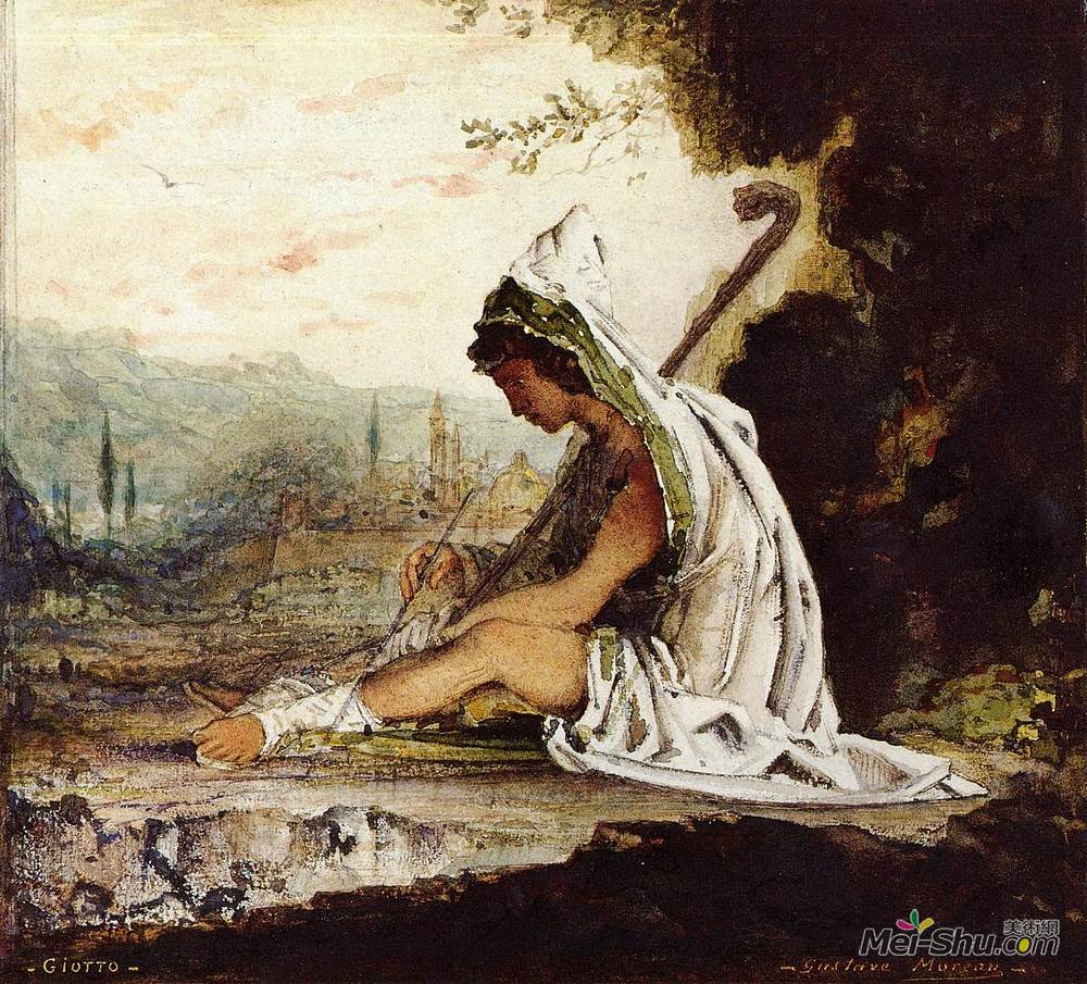 古斯塔夫·莫罗(Gustave Moreau)高清作品《乔托》