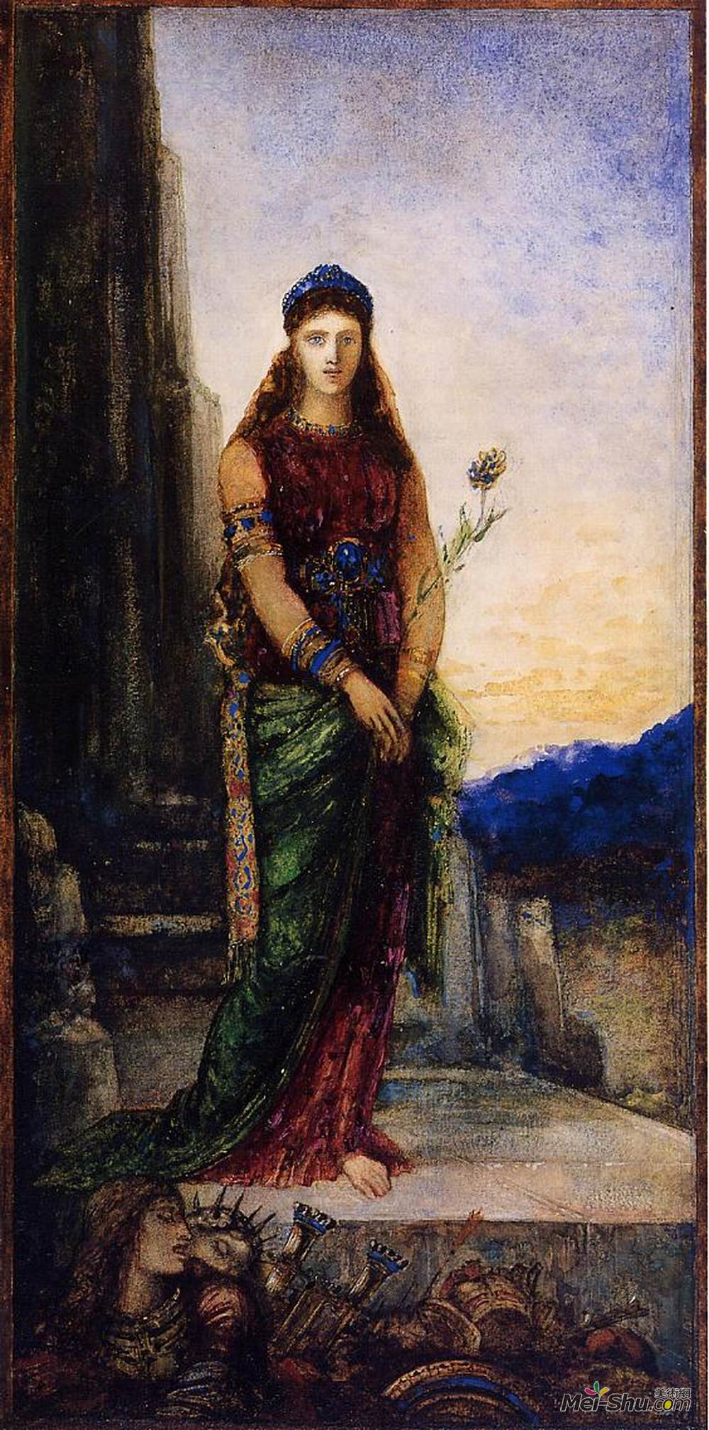 gustave moreau古斯塔夫·莫罗油画2824《在墙的特洛伊的海伦》