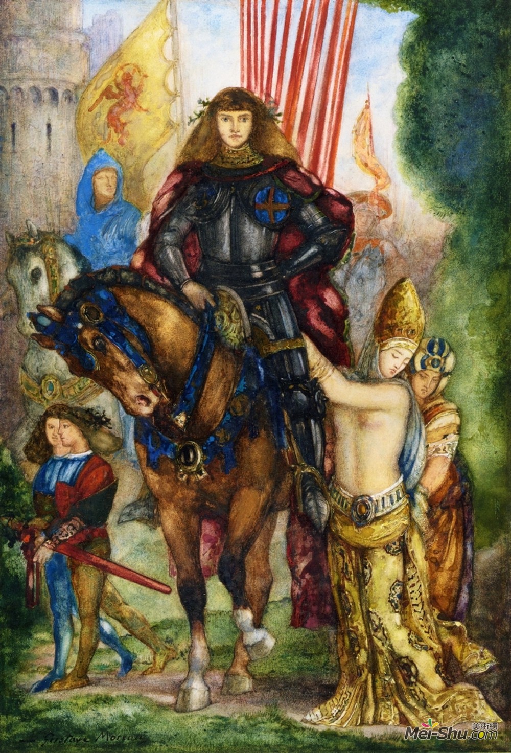 古斯塔夫·莫罗(Gustave Moreau)高清作品《赎罪与俘虏》