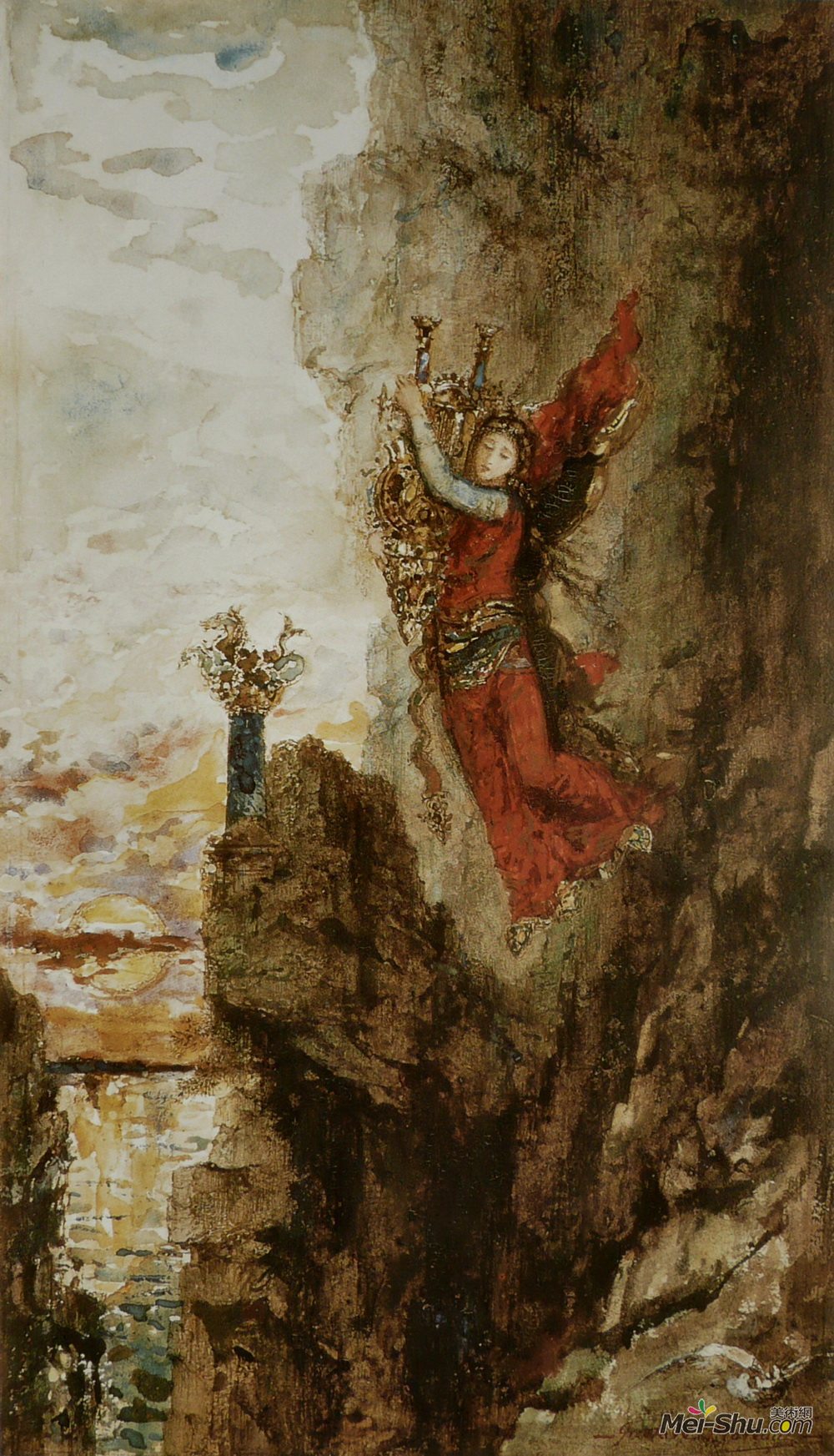 古斯塔夫·莫罗(Gustave Moreau)高清作品《柳卡迪亚的萨福》