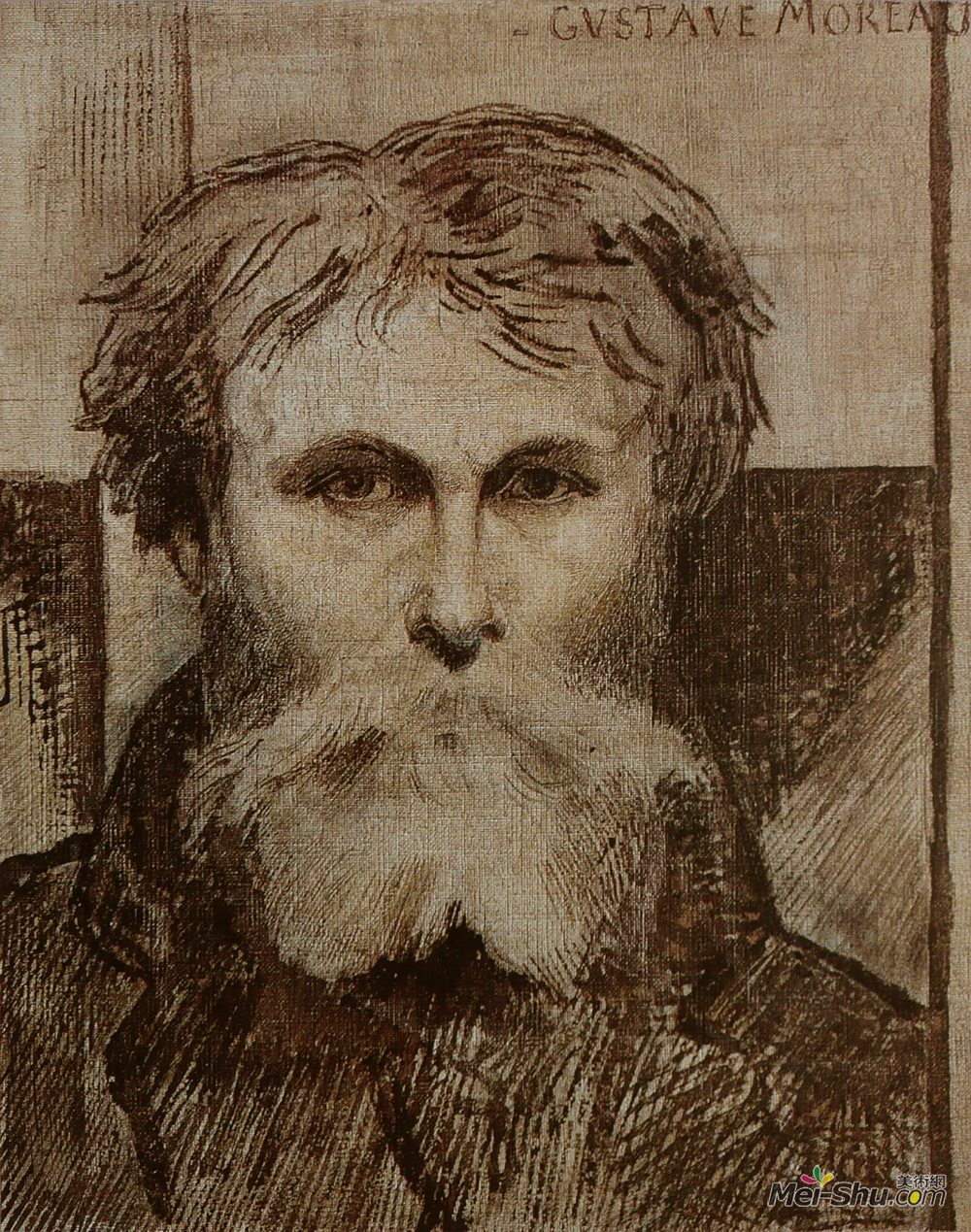 古斯塔夫·莫罗(Gustave Moreau)高清作品《自画像》