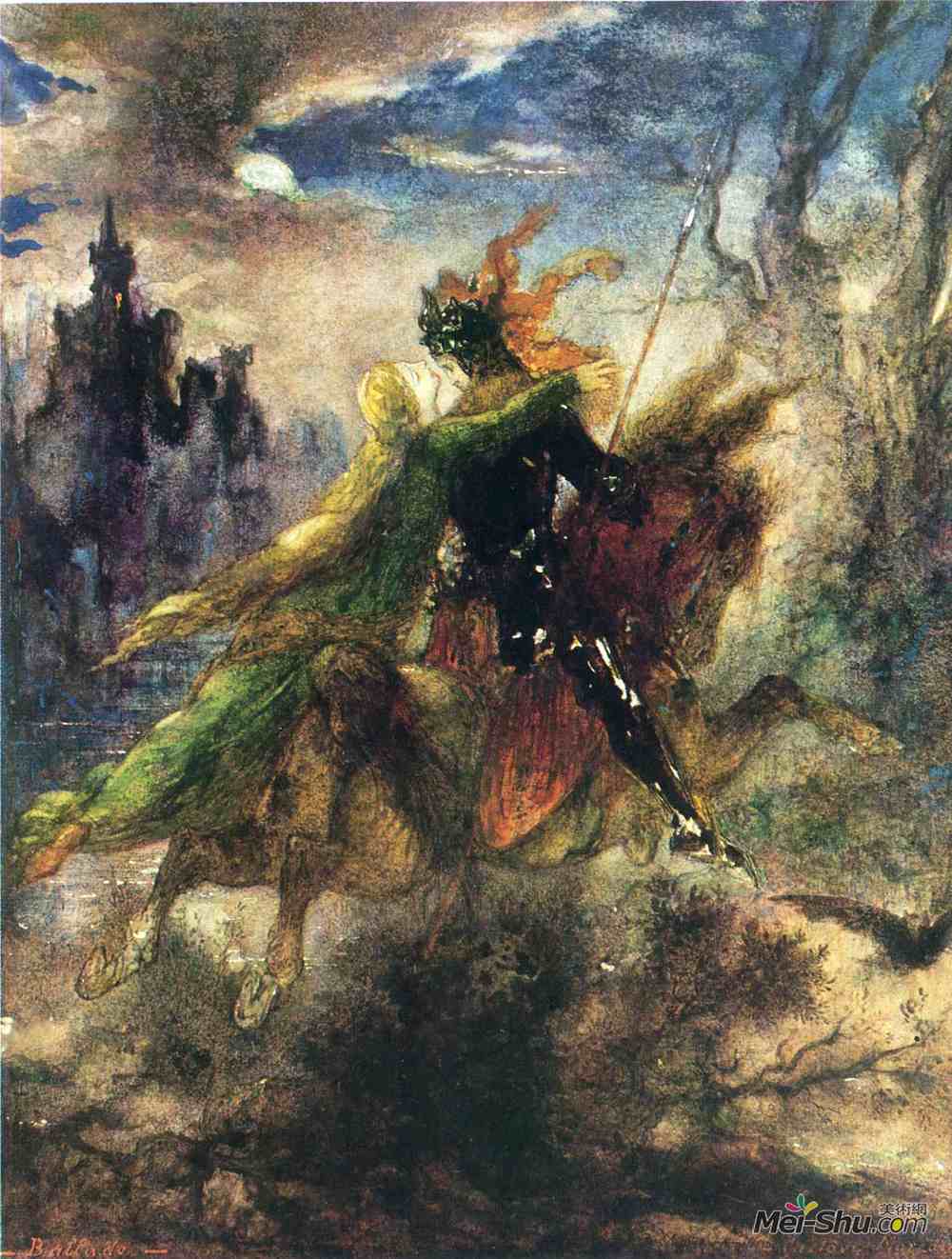 古斯塔夫·莫罗(Gustave Moreau)高清作品《民谣》