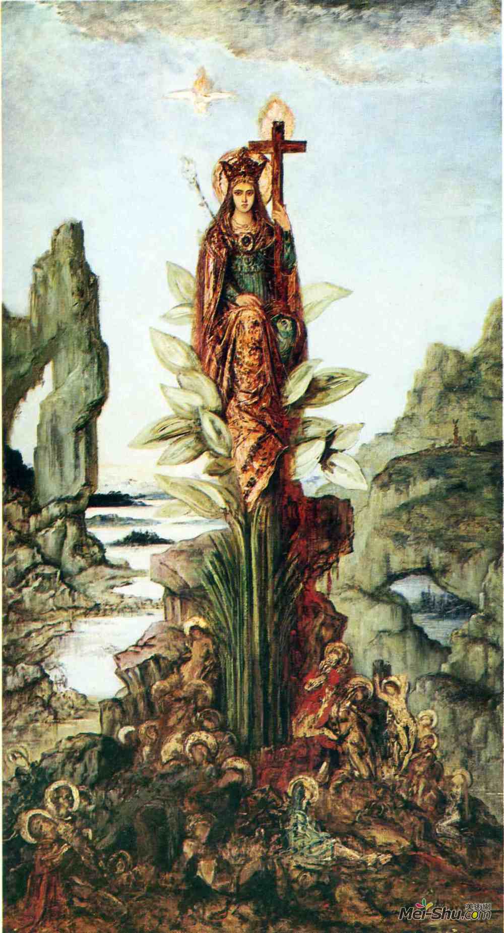 古斯塔夫·莫罗(Gustave Moreau)高清作品《神秘花》
