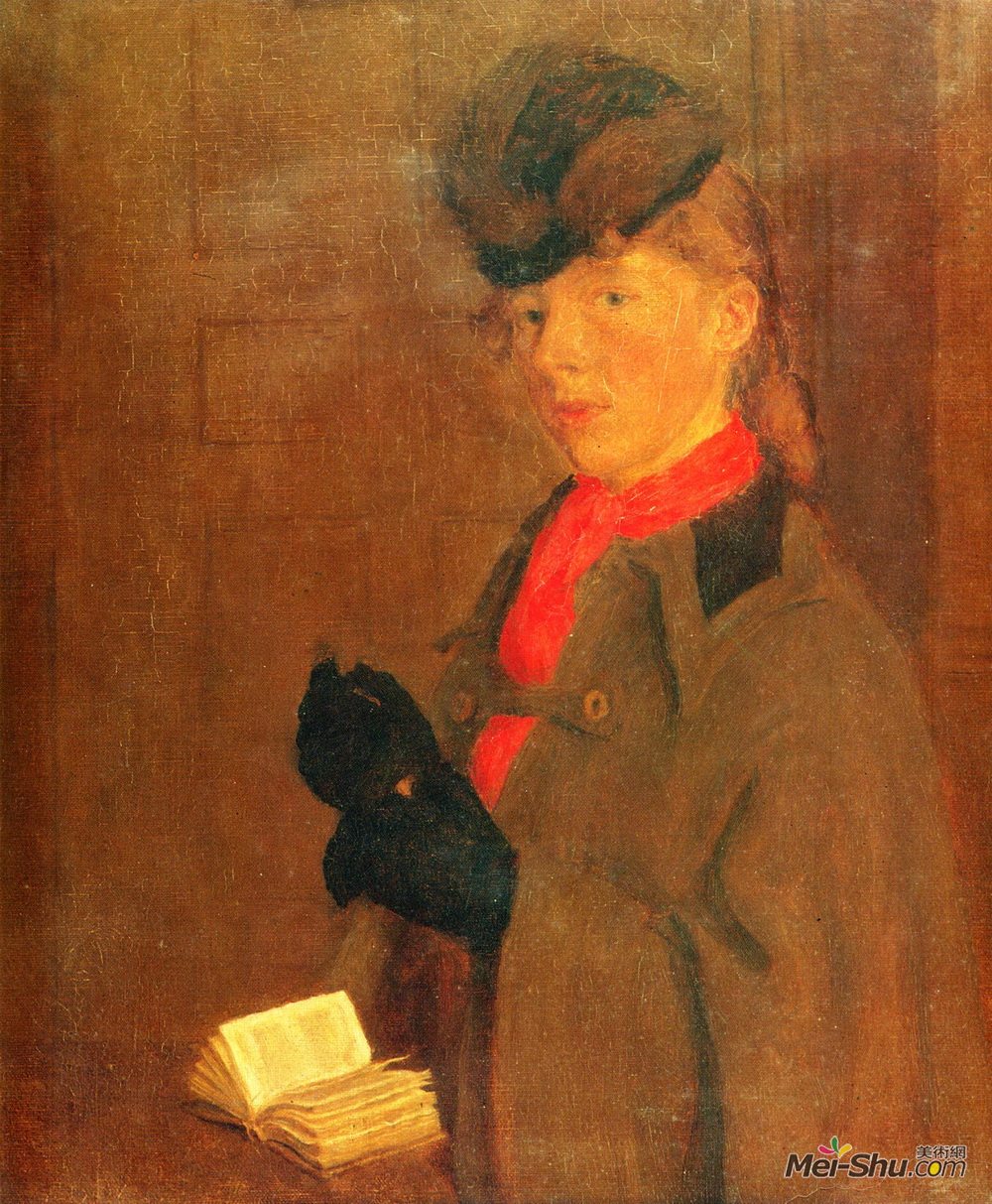 格温·约翰(Gwen John)高清作品《艺术家肖维尼弗雷德的画像》
