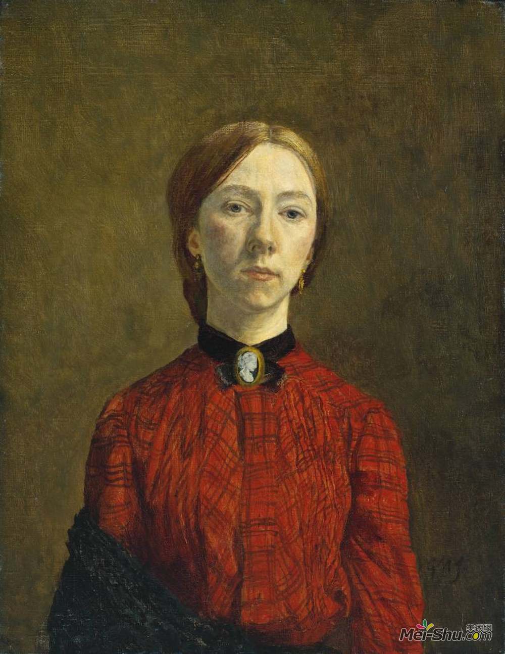 格温·约翰(Gwen John)高清作品《自画像》