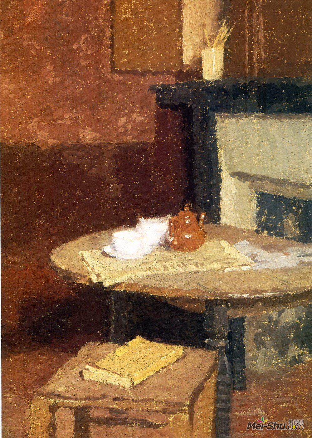 格温·约翰(Gwen John)高清作品《棕色茶壶》