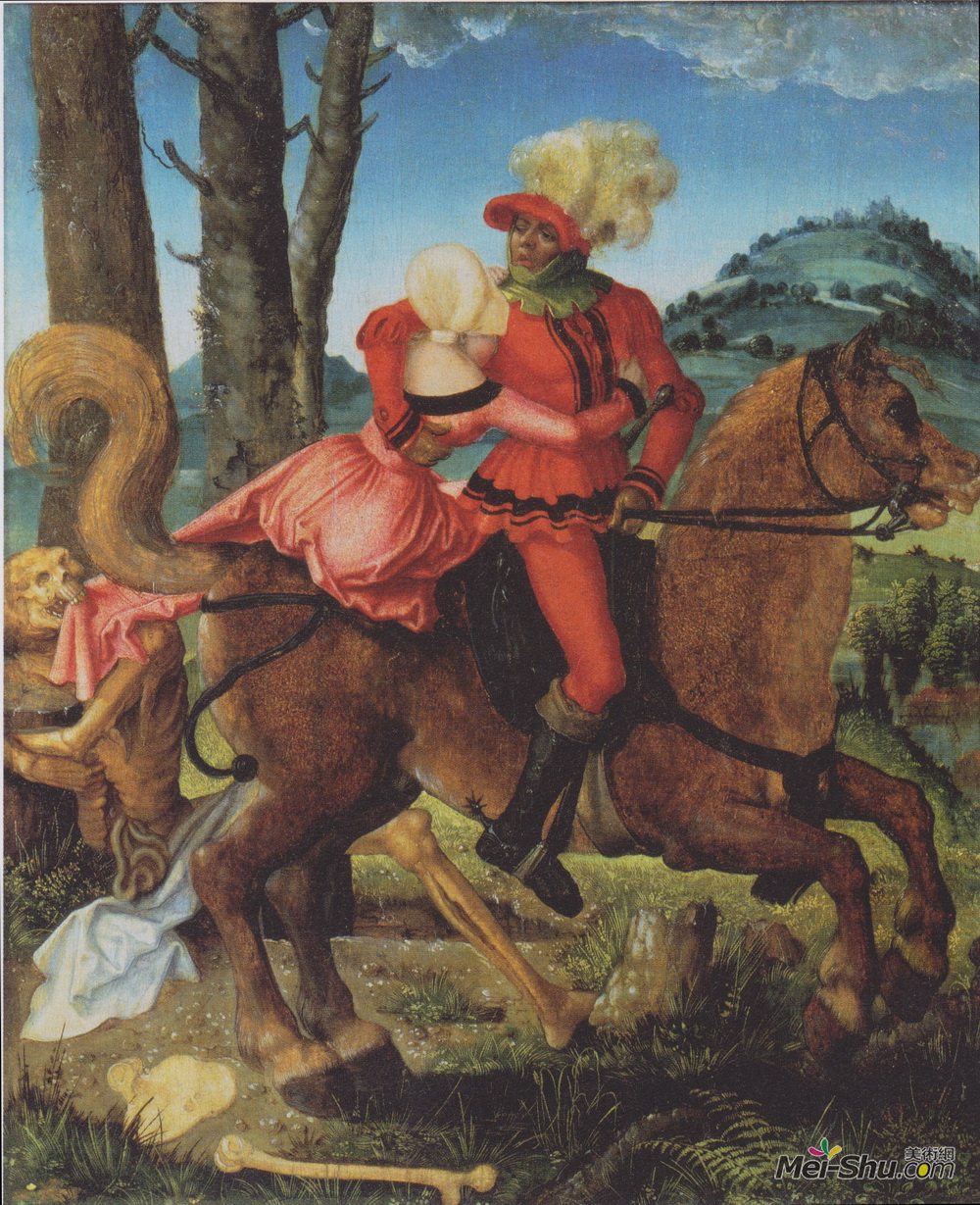 汉斯·鲍当(Hans Baldung)高清作品《骑士，死亡和女孩》