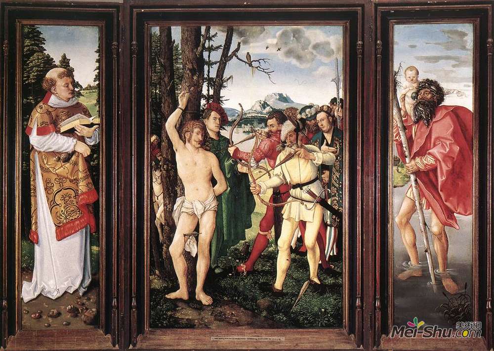 汉斯·鲍当(Hans Baldung)高清作品《圣塞巴斯蒂安祭坛》