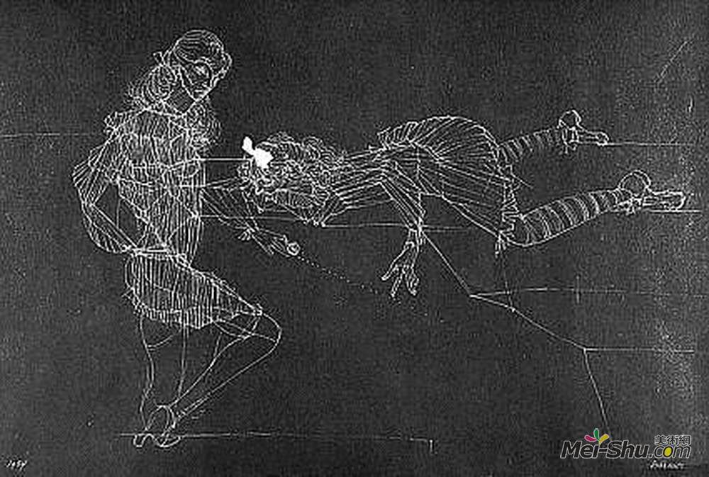汉斯·贝尔默(Hans Bellmer)高清作品《Untitled (Double-Sided Portrait of Unica Z&ürn) (rec》