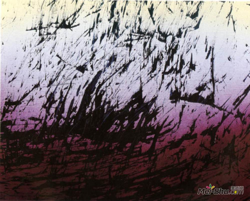 汉斯·哈通(Hans Hartung)高清作品《Untitled (T1982-H12)》