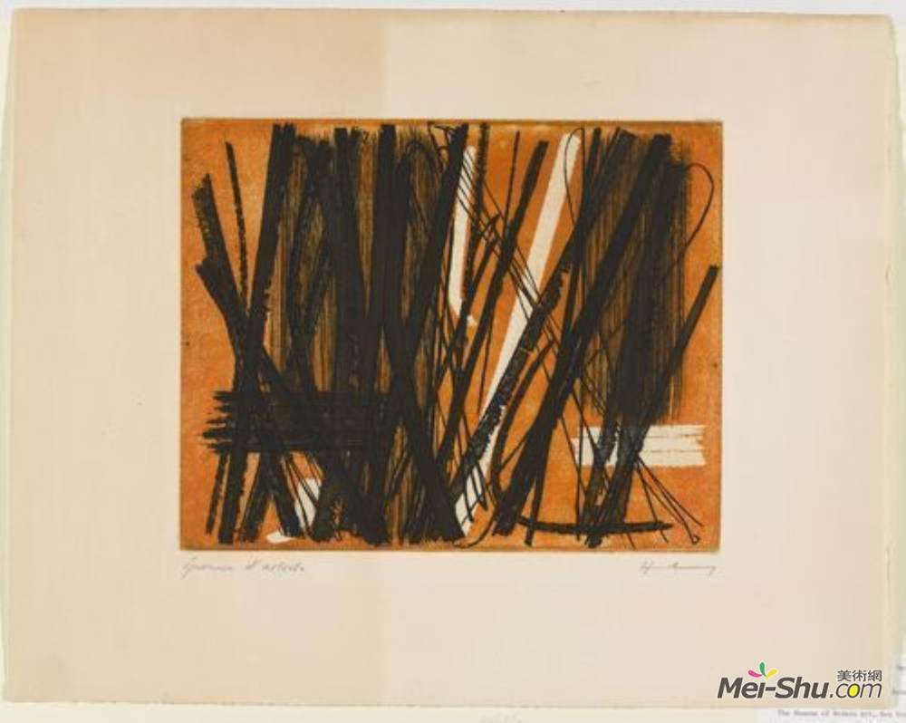 《蚀刻5》汉斯·哈通(hans hartung)高清作品欣赏