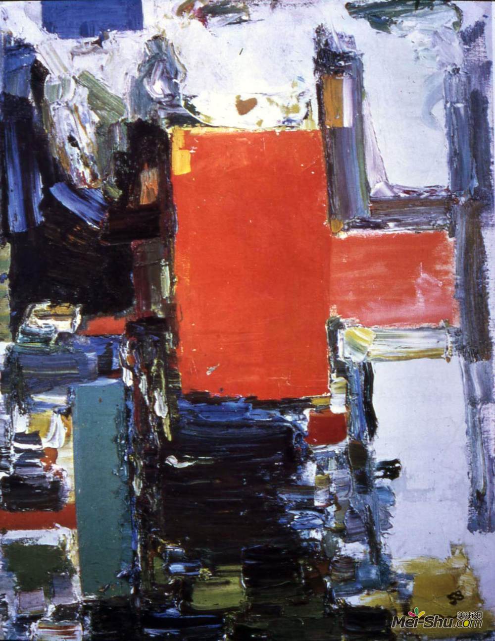 汉斯·霍夫曼(Hans Hofmann)高清作品《鸟笼变异II》