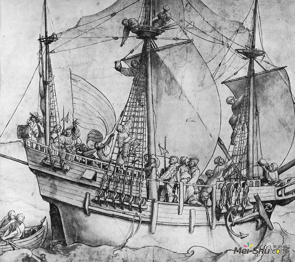汉斯·荷尔拜因(Hans Holbein the Younger)高清作品《出港船舶》