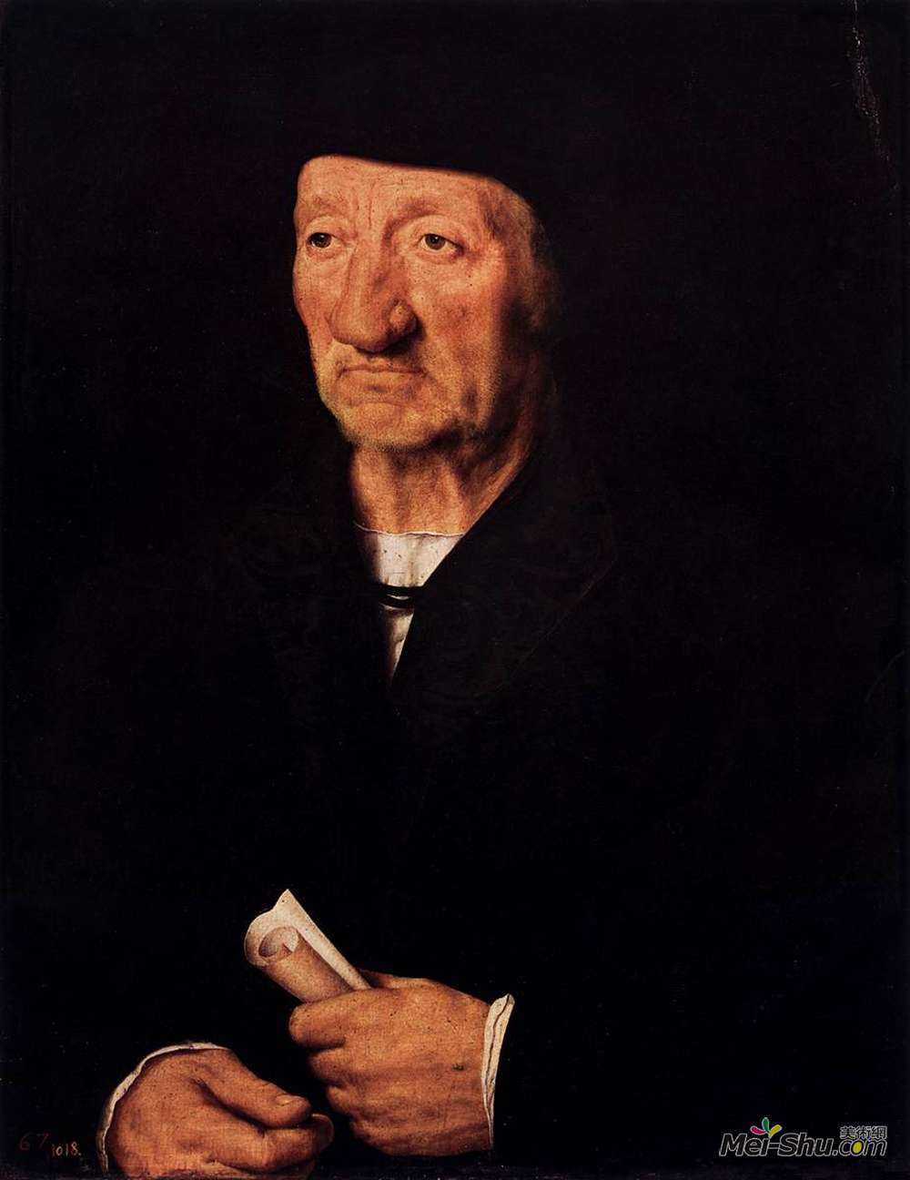 汉斯·荷尔拜因(Hans Holbein the Younger)高清作品《老人的肖像》