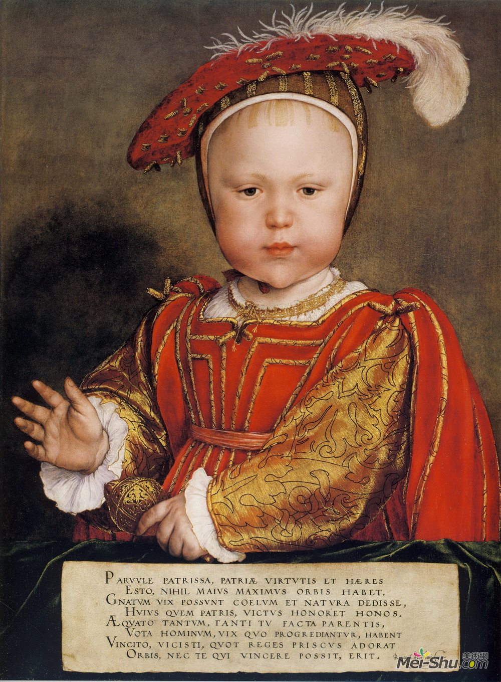 汉斯·荷尔拜因(Hans Holbein the Younger)高清作品《爱德华六世小时候的画像》