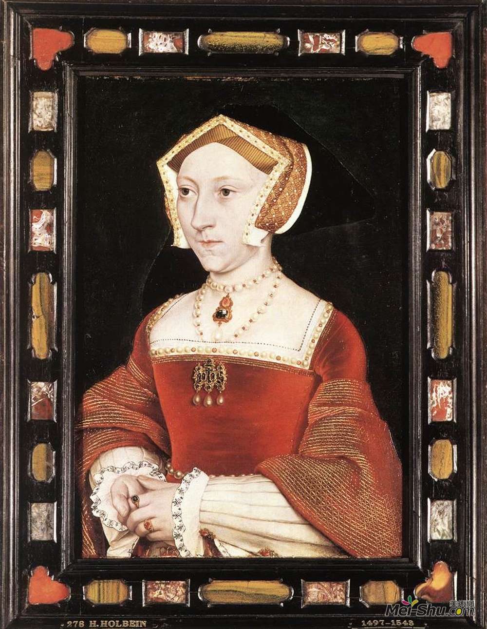 汉斯·荷尔拜因(Hans Holbein the Younger)高清作品《简西摩尔画像》