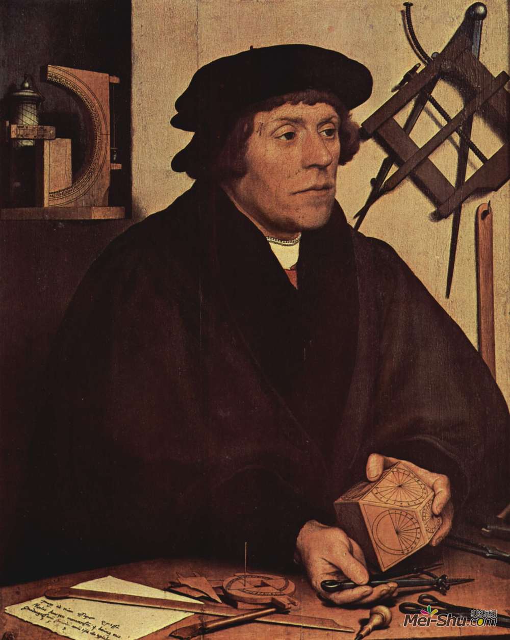 汉斯·荷尔拜因(Hans Holbein the Younger)高清作品《尼古拉斯划痕的肖像》