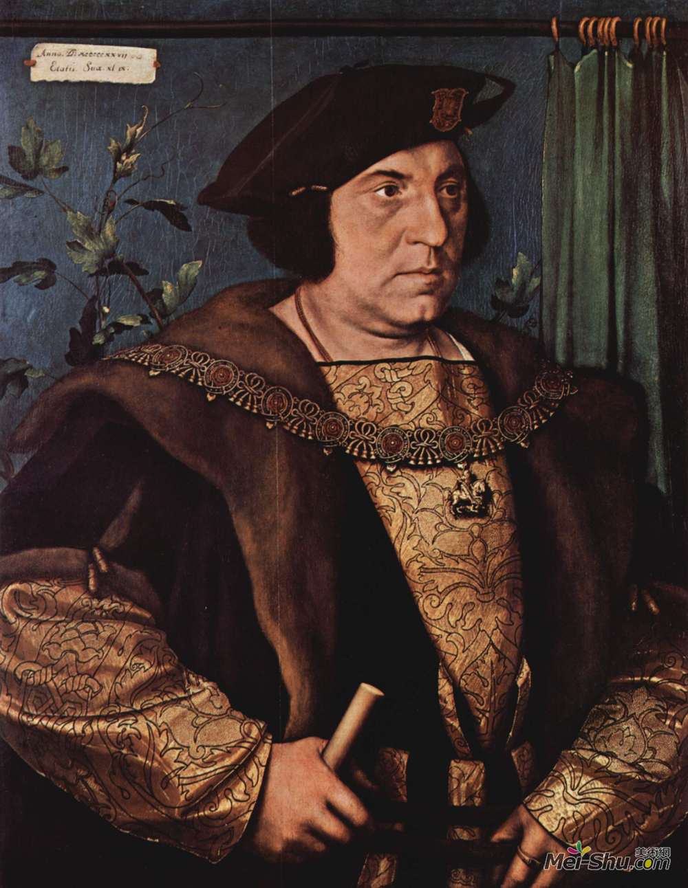 汉斯·荷尔拜因(Hans Holbein the Younger)高清作品《亨利吉尔福德爵士的肖像》