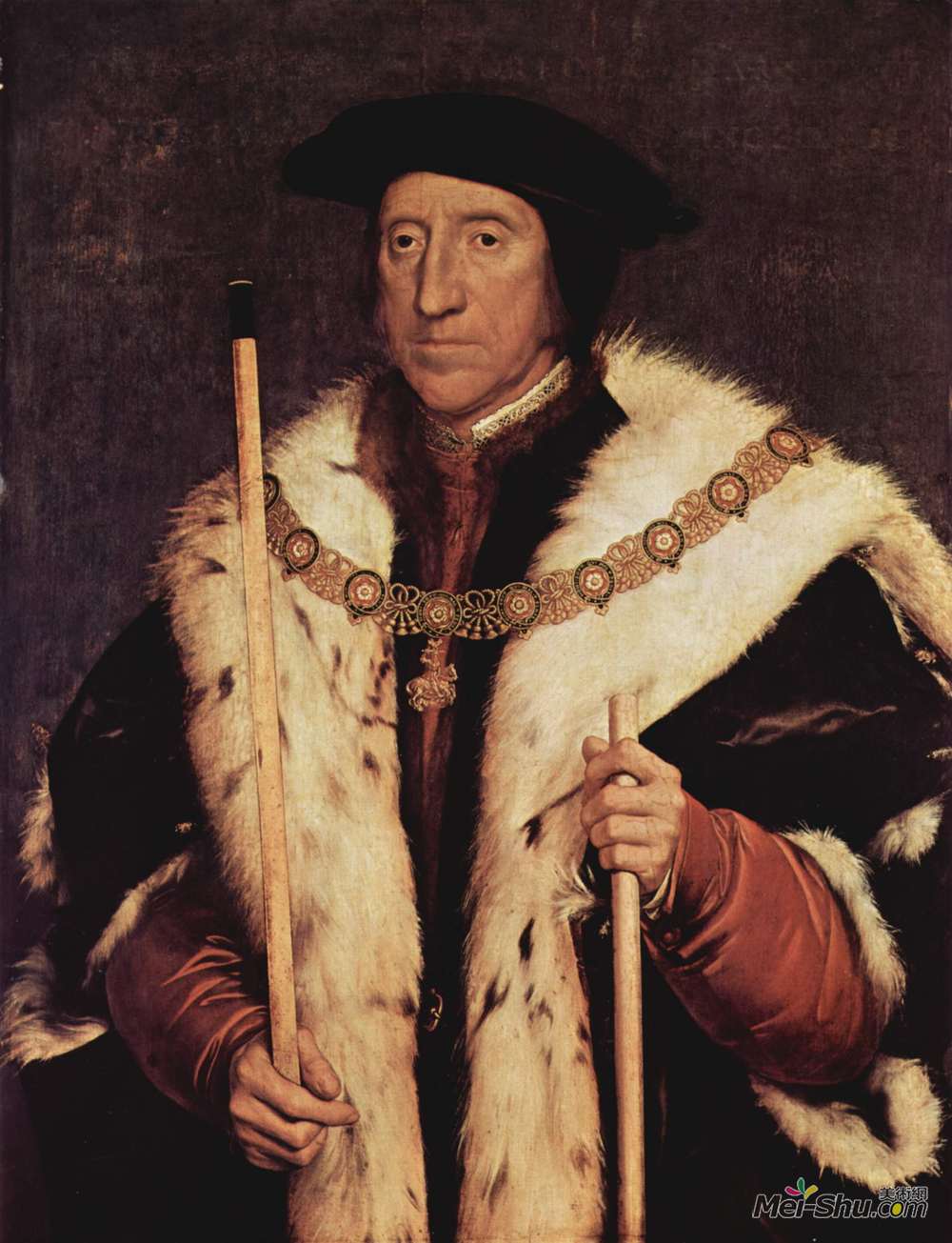 汉斯·荷尔拜因(Hans Holbein the Younger)高清作品《霍华德托马斯的肖像》