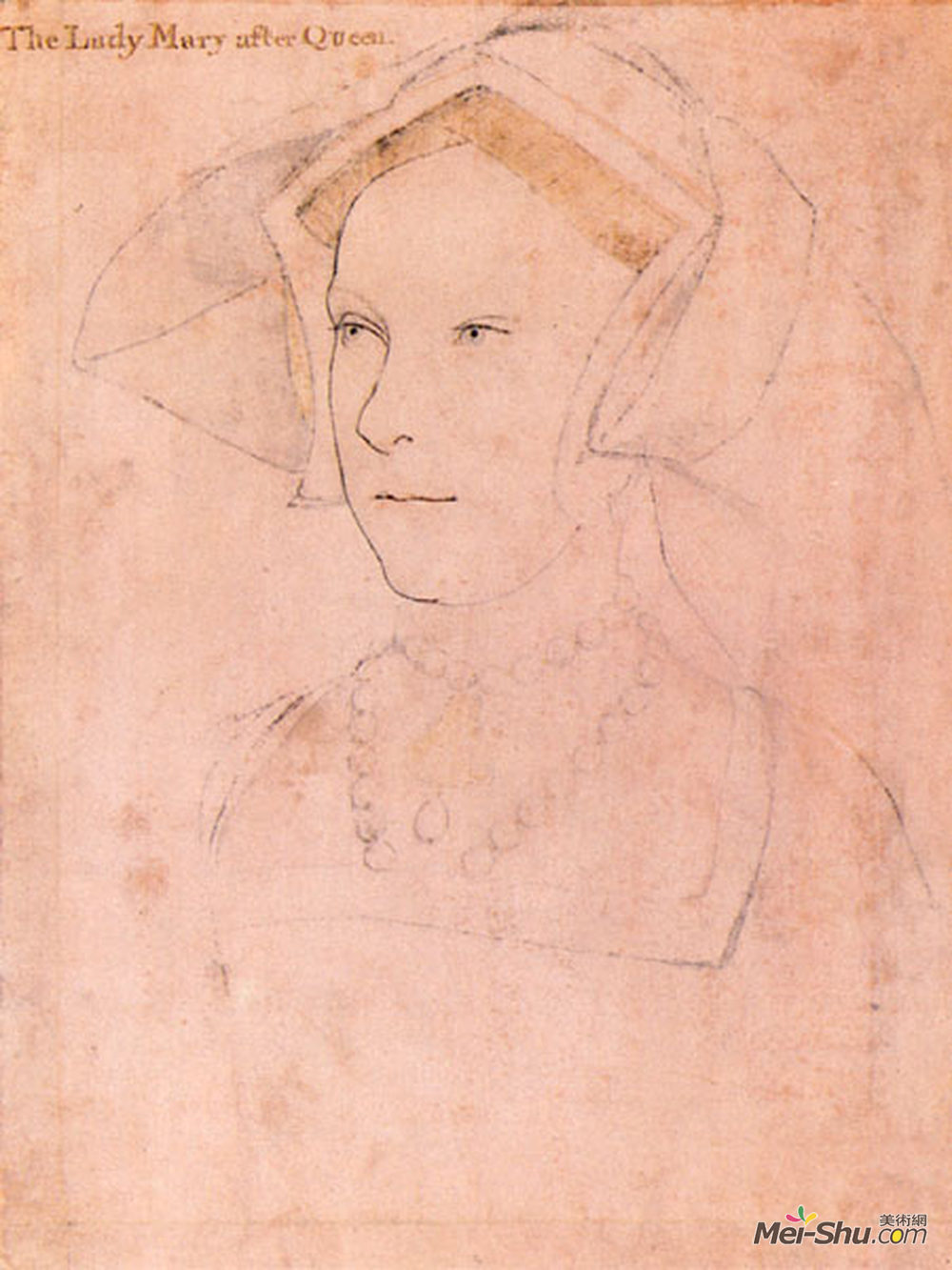 汉斯·荷尔拜因(Hans Holbein the Younger)高清作品《玛丽女王一都铎王朝》
