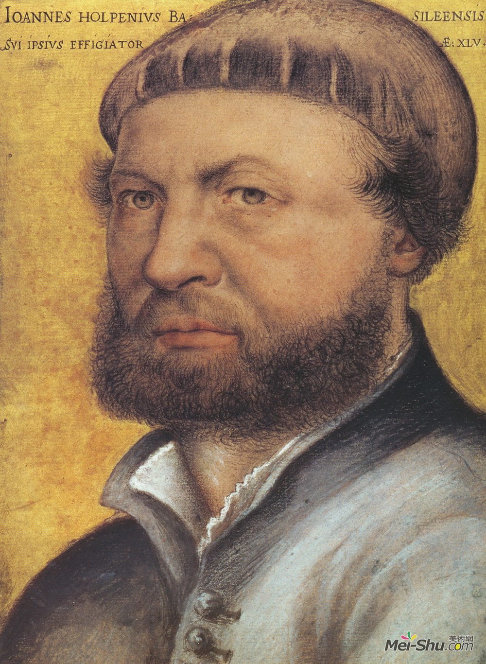 汉斯·荷尔拜因(Hans Holbein the Younger)高清作品《自画像》