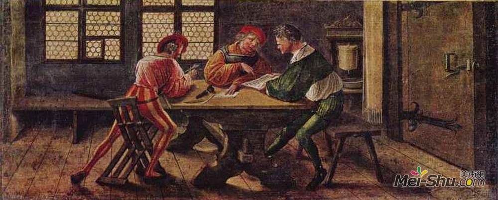 汉斯·荷尔拜因(Hans Holbein the Younger)高清作品《校长招牌》