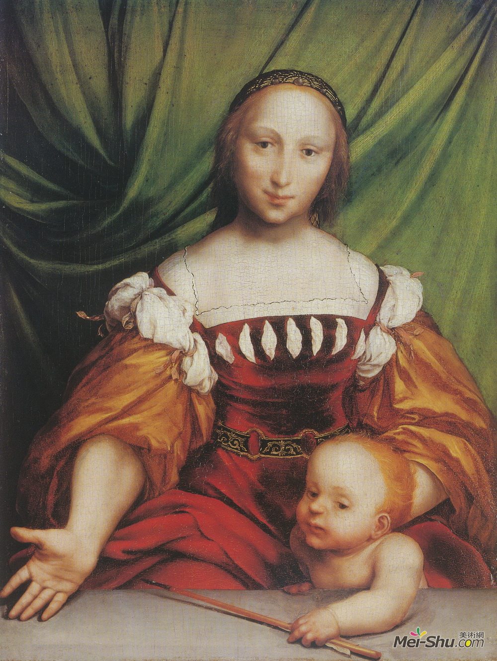 汉斯·荷尔拜因(Hans Holbein the Younger)高清作品《金星和阿莫尔》