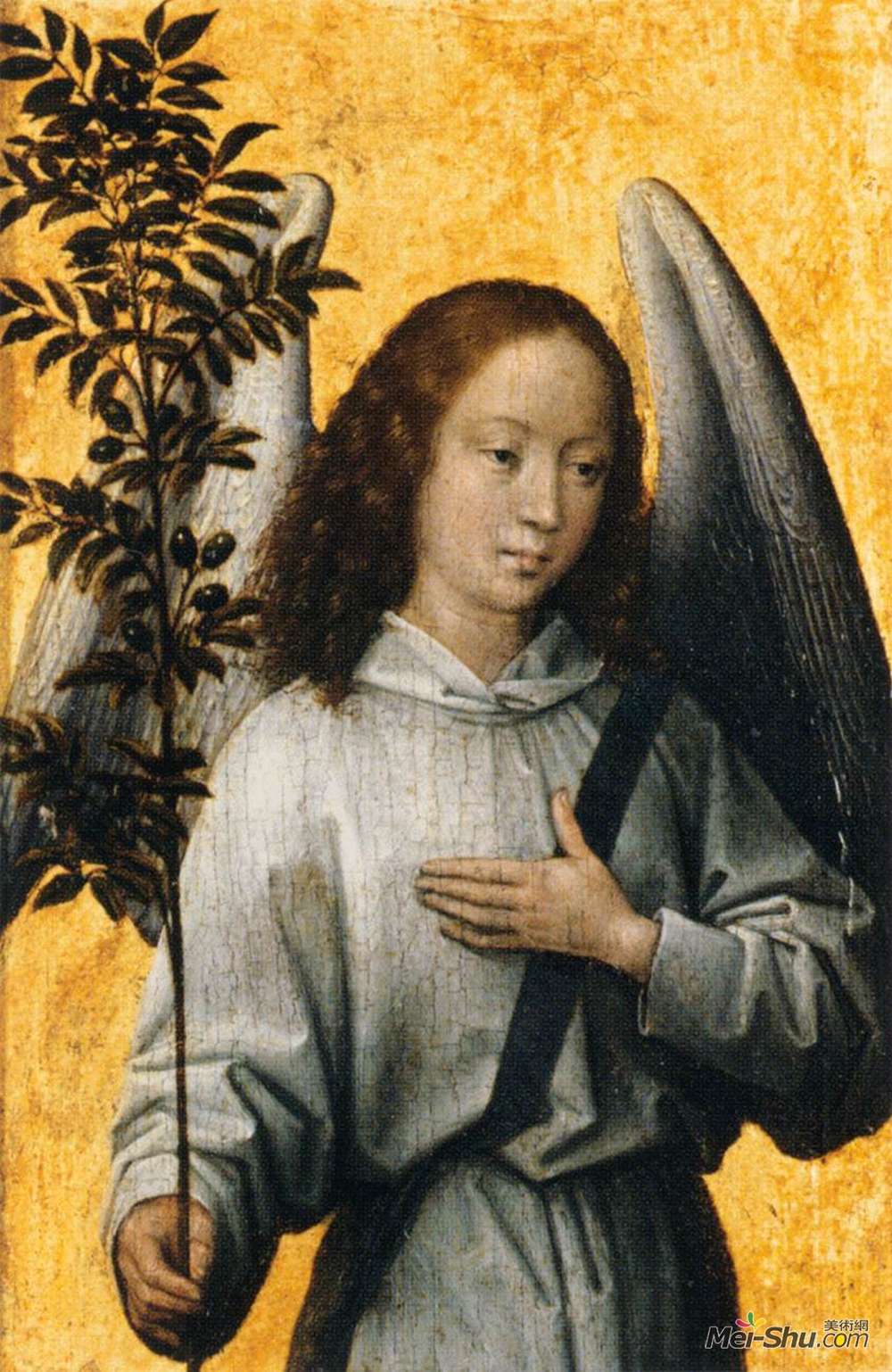 汉斯·梅姆林(Hans Memling)高清作品《天使举橄榄枝》