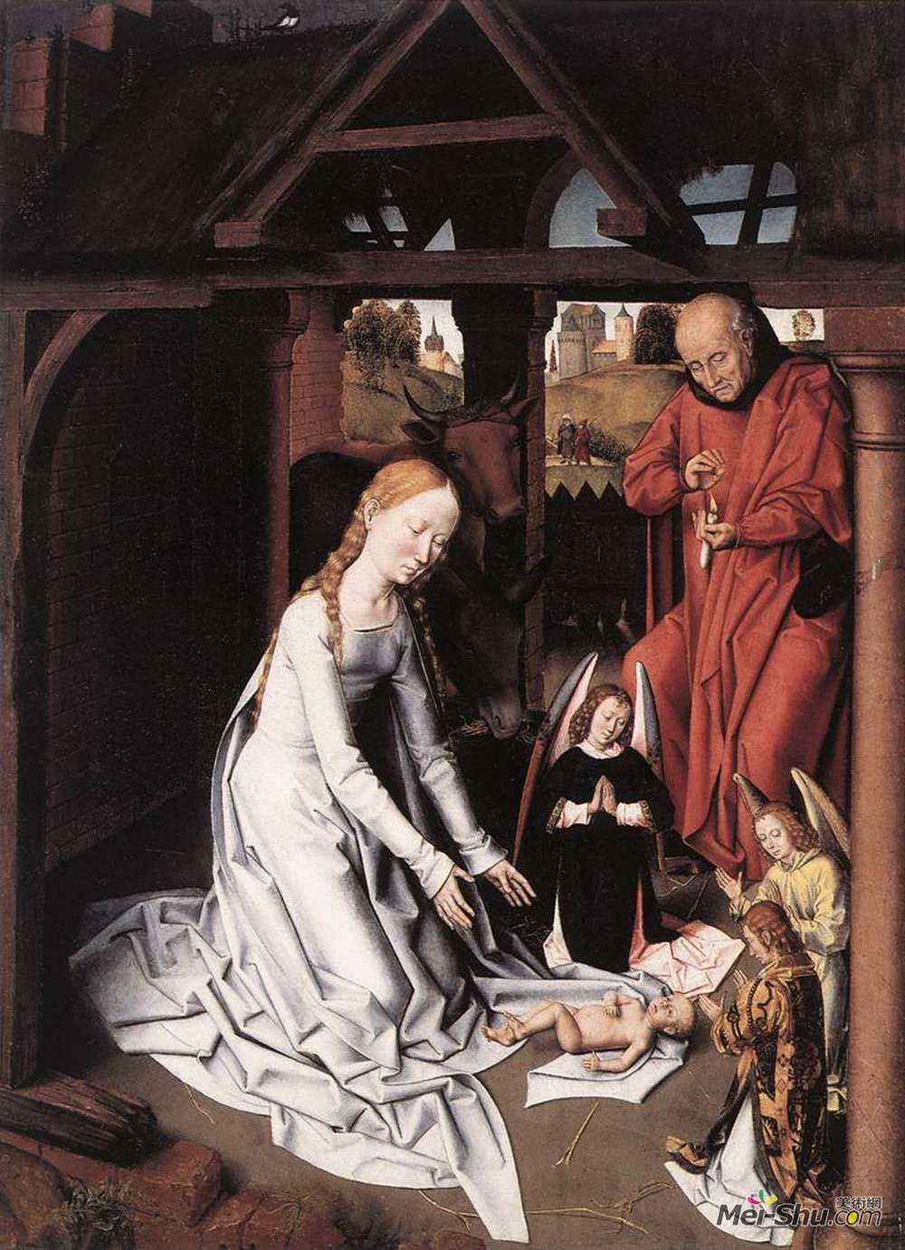 汉斯·梅姆林(Hans Memling)高清作品《耶稣诞生》