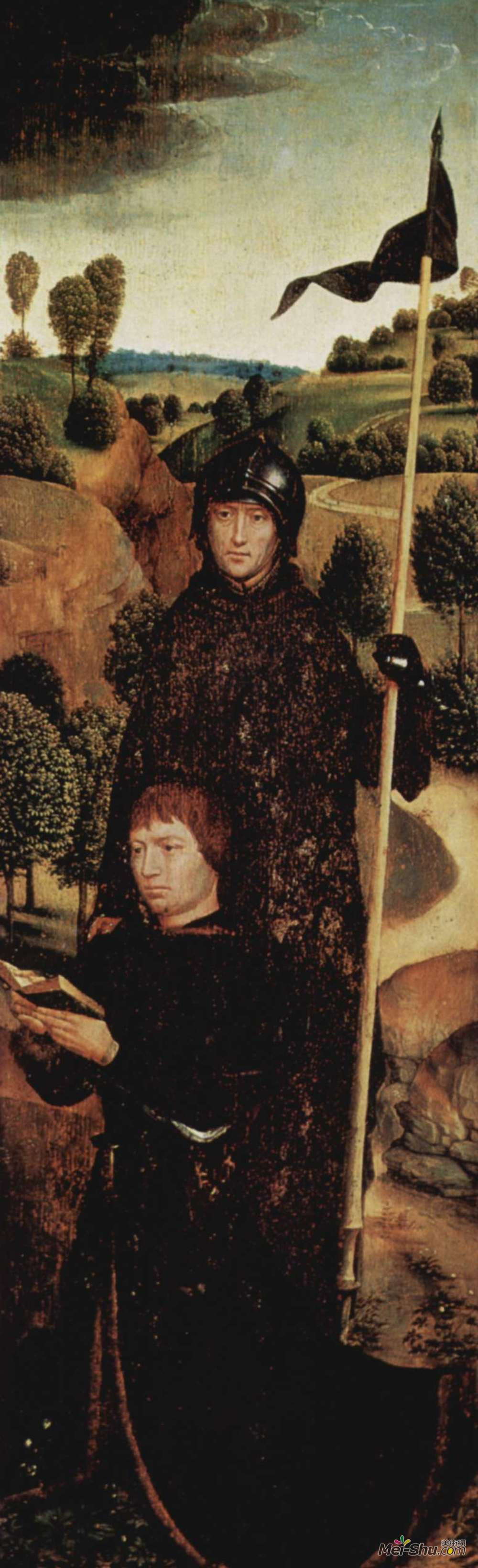 汉斯·梅姆林(Hans Memling)高清作品《Praying Donor with St. William of Maleval》