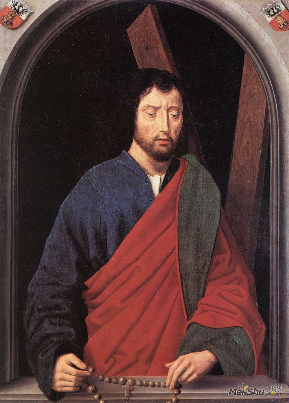 汉斯·梅姆林(Hans Memling)高清作品《圣安得烈（双翼左翼）》