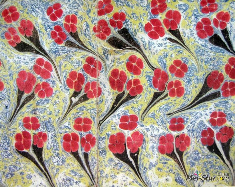哈蒂普梅因德埃芬迪(Hatip Mehmed Efendi)高清作品《Ebru (attributed)》