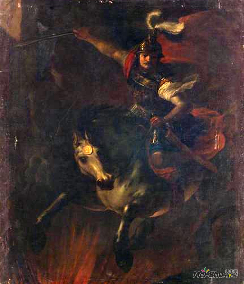 海因里希·肖恩菲尔德(Heinrich Schonfeld)高清作品《Opfertod des Marcus Curtius》