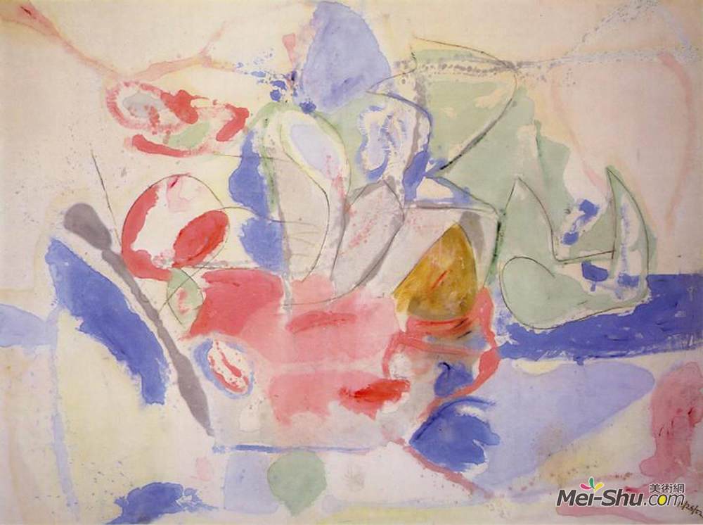 海伦·弗兰肯萨勒(Helen Frankenthaler)高清作品《山海》