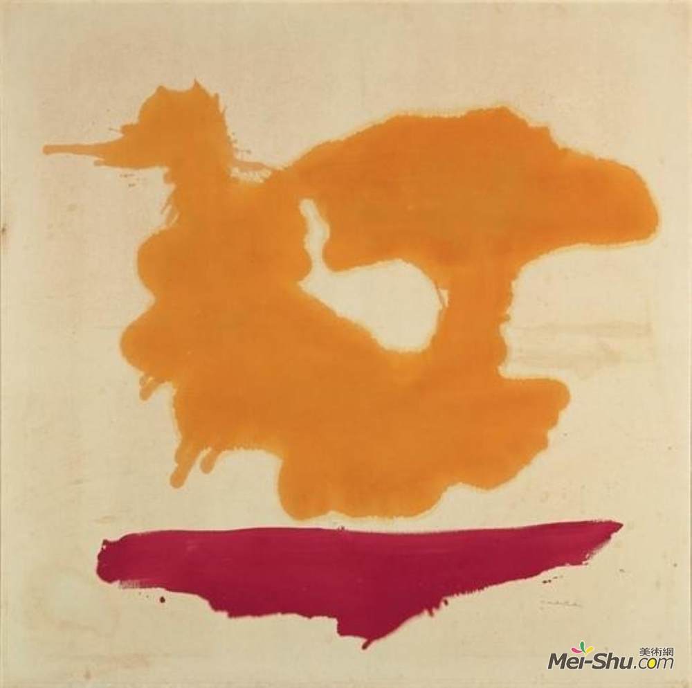 海伦·弗兰肯萨勒(Helen Frankenthaler)高清作品《只有橙色》