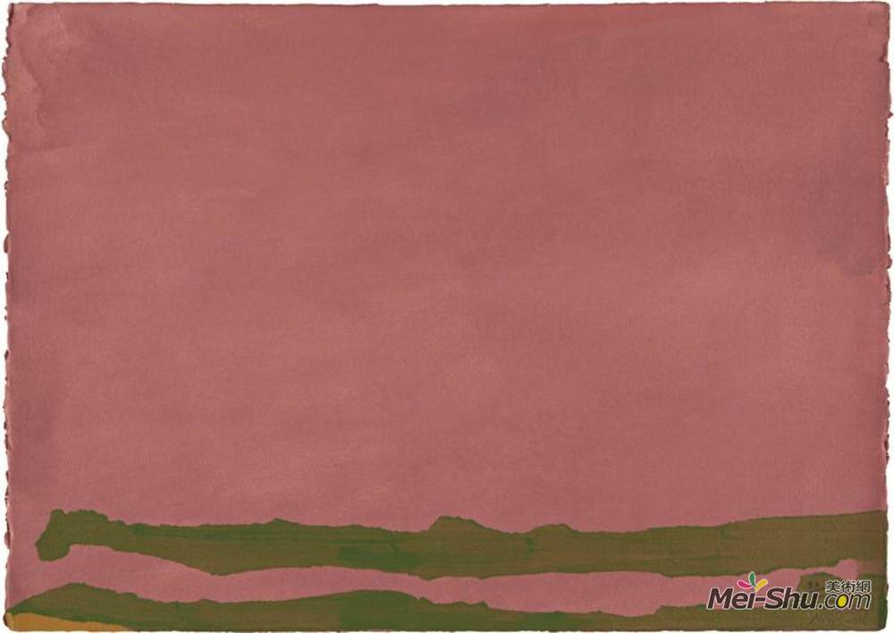 海伦·弗兰肯萨勒(Helen Frankenthaler)高清作品《绿色喜欢淡紫色》