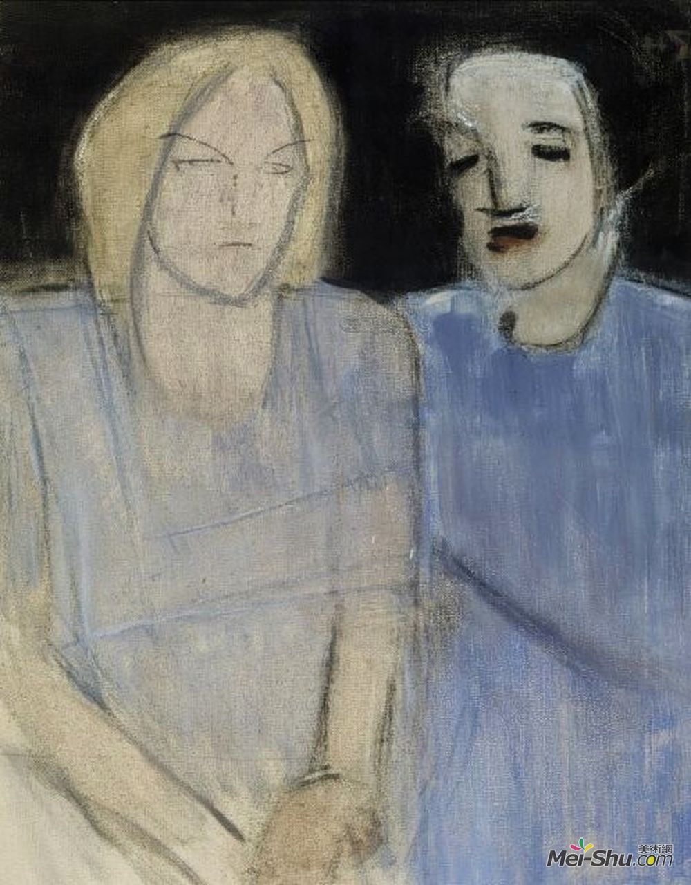 海伦·谢夫贝克(Helene Schjerfbeck)高清作品《朋友》