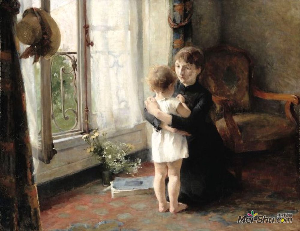 海伦·谢夫贝克(Helene Schjerfbeck)高清作品《母子》