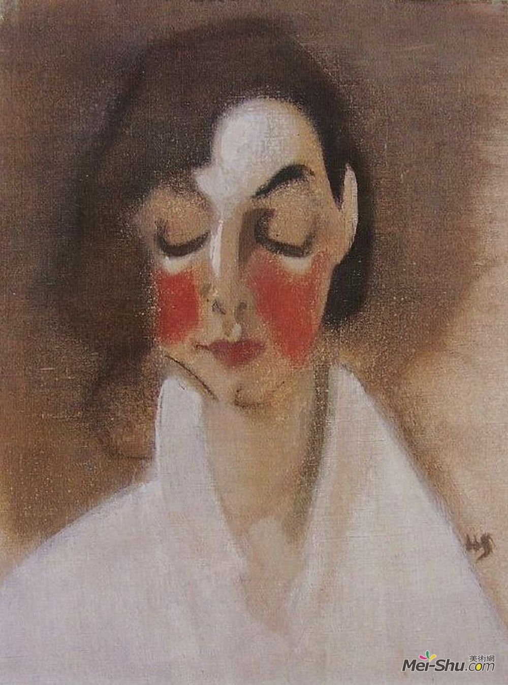 海伦·谢夫贝克(Helene Schjerfbeck)高清作品《红润的女孩》