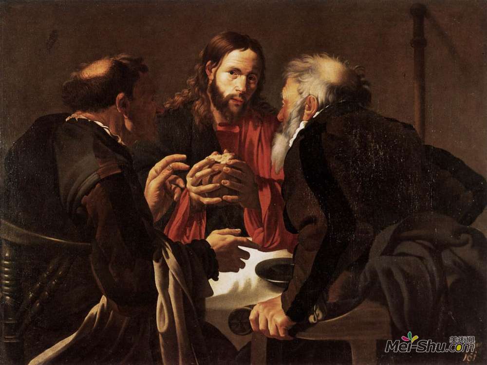 亨德里克·特布鲁根(Hendrick Terbrugghen)高清作品《以马忤斯的晚餐》