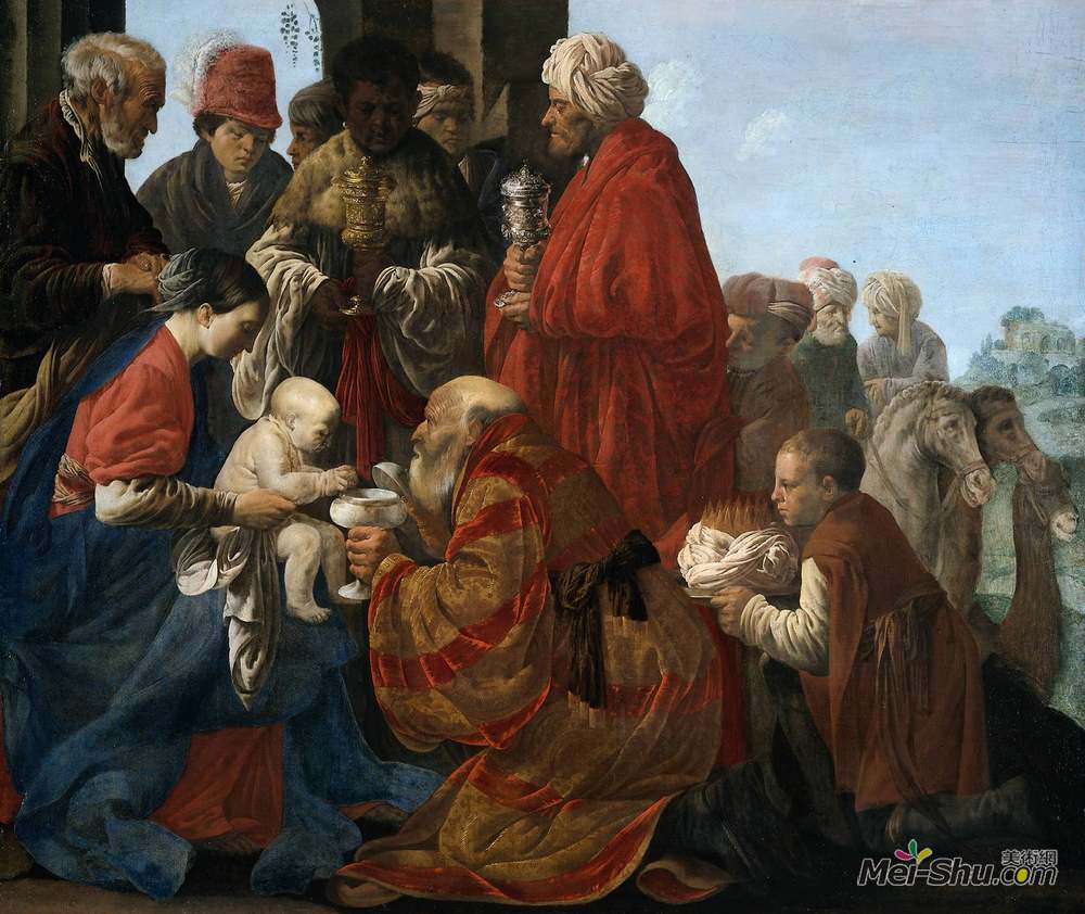 亨德里克·特布鲁根(Hendrick Terbrugghen)高清作品《贤士的崇拜》