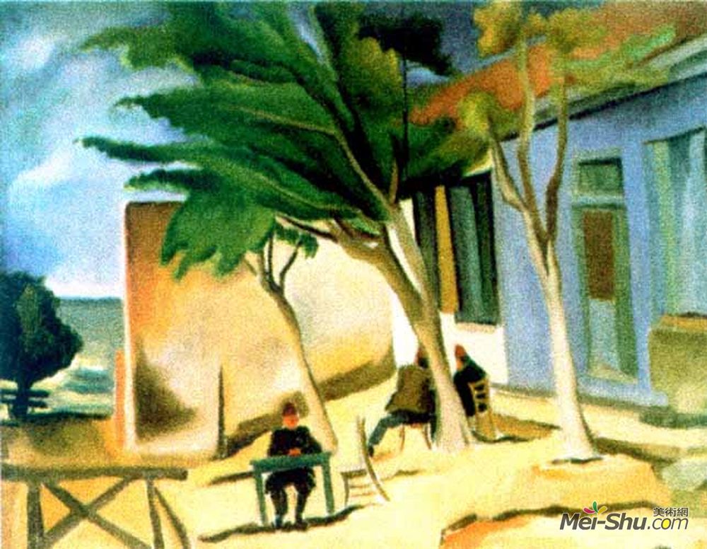 亨利卡塔尔吉(Henri Catargi)高清作品《Dobrudjan Landscape (Balcic)》