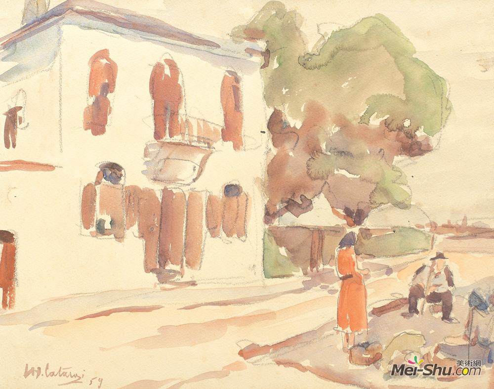 亨利卡塔尔吉(Henri Catargi)高清作品《街角商人》
