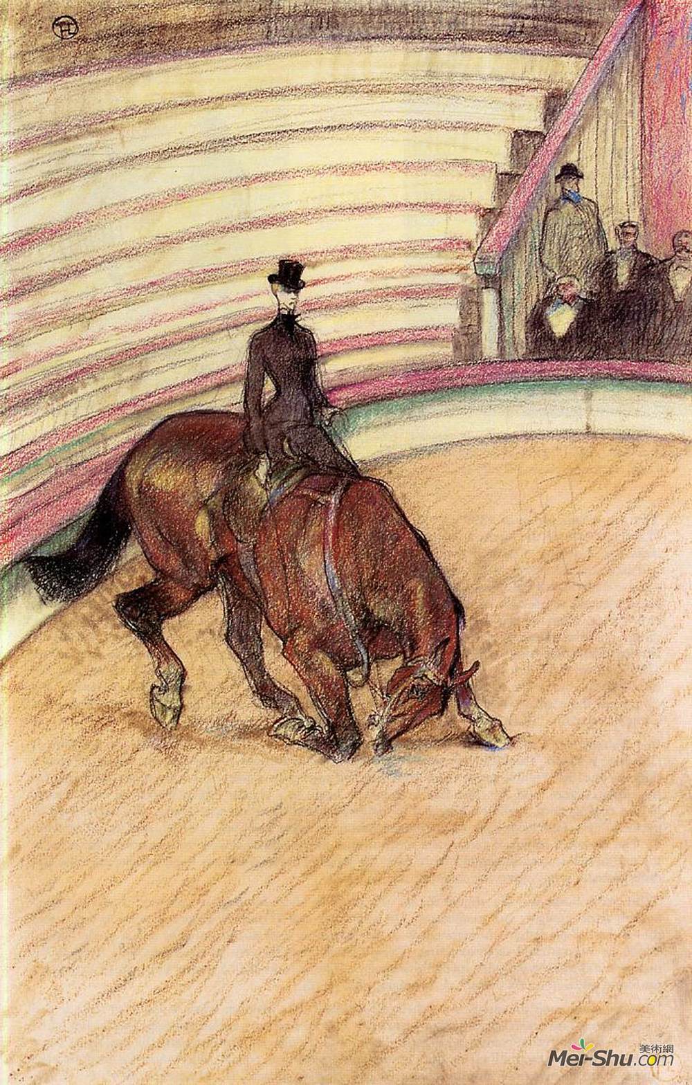 亨利·玛丽·雷蒙·德·图卢兹-劳特累克(Henri de Toulouse-Lautrec)高清作品《在马戏团盛装舞步》
