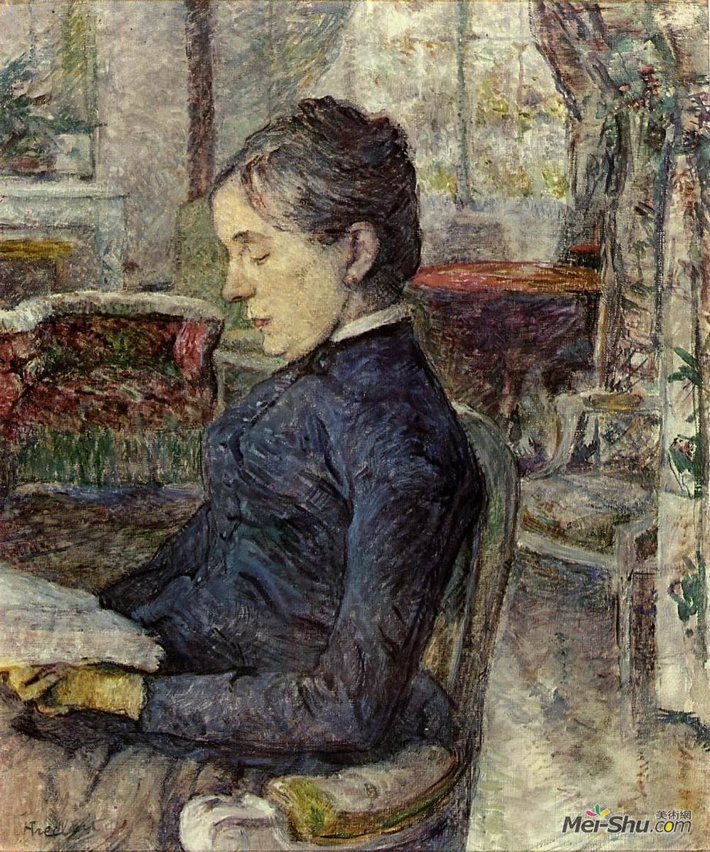 亨利·玛丽·雷蒙·德·图卢兹-劳特累克(Henri de Toulouse-Lautrec)高清作品《伯爵夫人》
