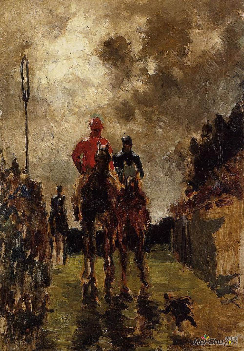 亨利·玛丽·雷蒙·德·图卢兹-劳特累克(Henri de Toulouse-Lautrec)高清作品《骑师》