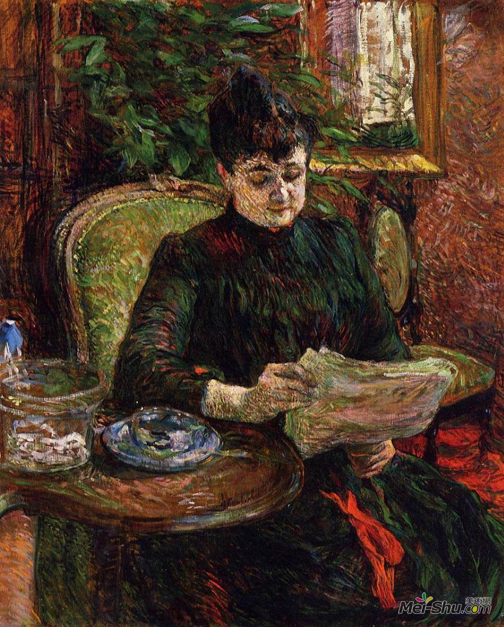亨利·玛丽·雷蒙·德·图卢兹-劳特累克(Henri de Toulouse-Lautrec)高清作品《艾尔吉伯特夫人》