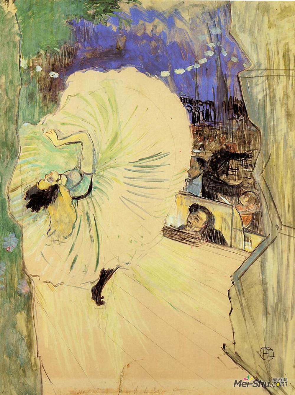 亨利·玛丽·雷蒙·德·图卢兹-劳特累克(Henri de Toulouse-Lautrec)高清作品《车轮》