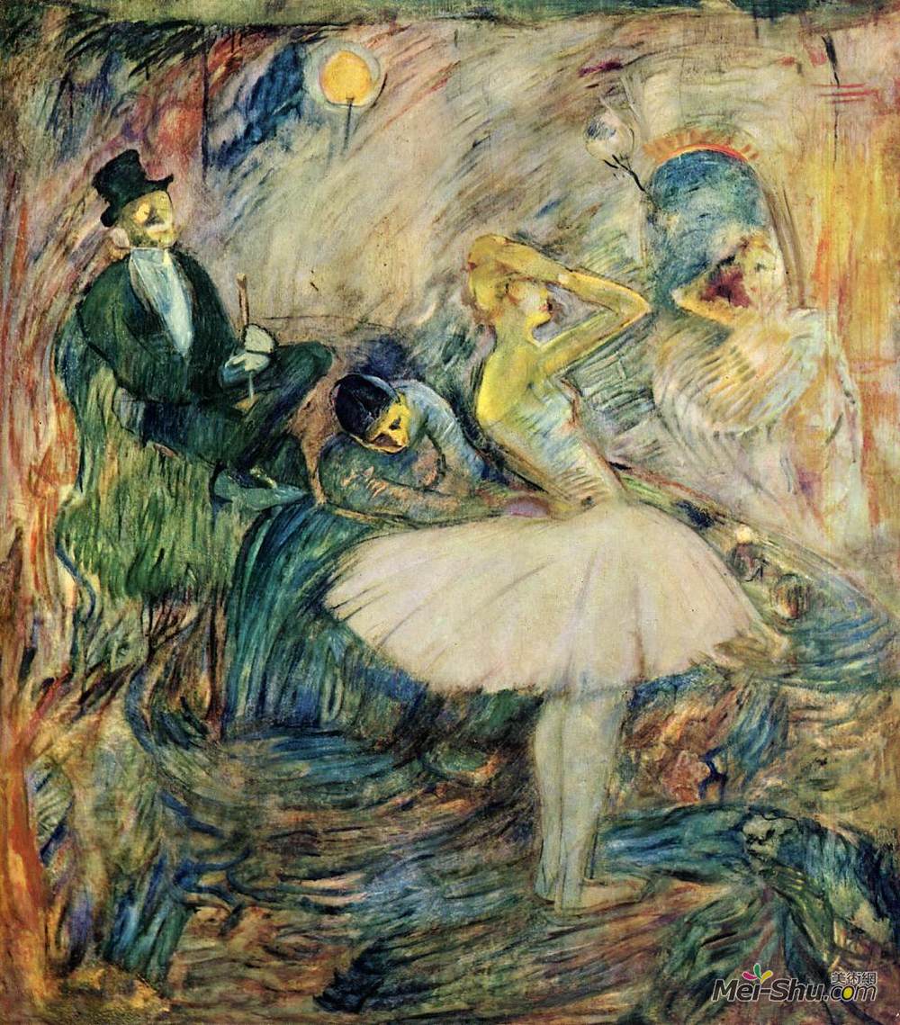 亨利·玛丽·雷蒙·德·图卢兹-劳特累克(Henri de Toulouse-Lautrec)高清作品《化妆室里的舞者》