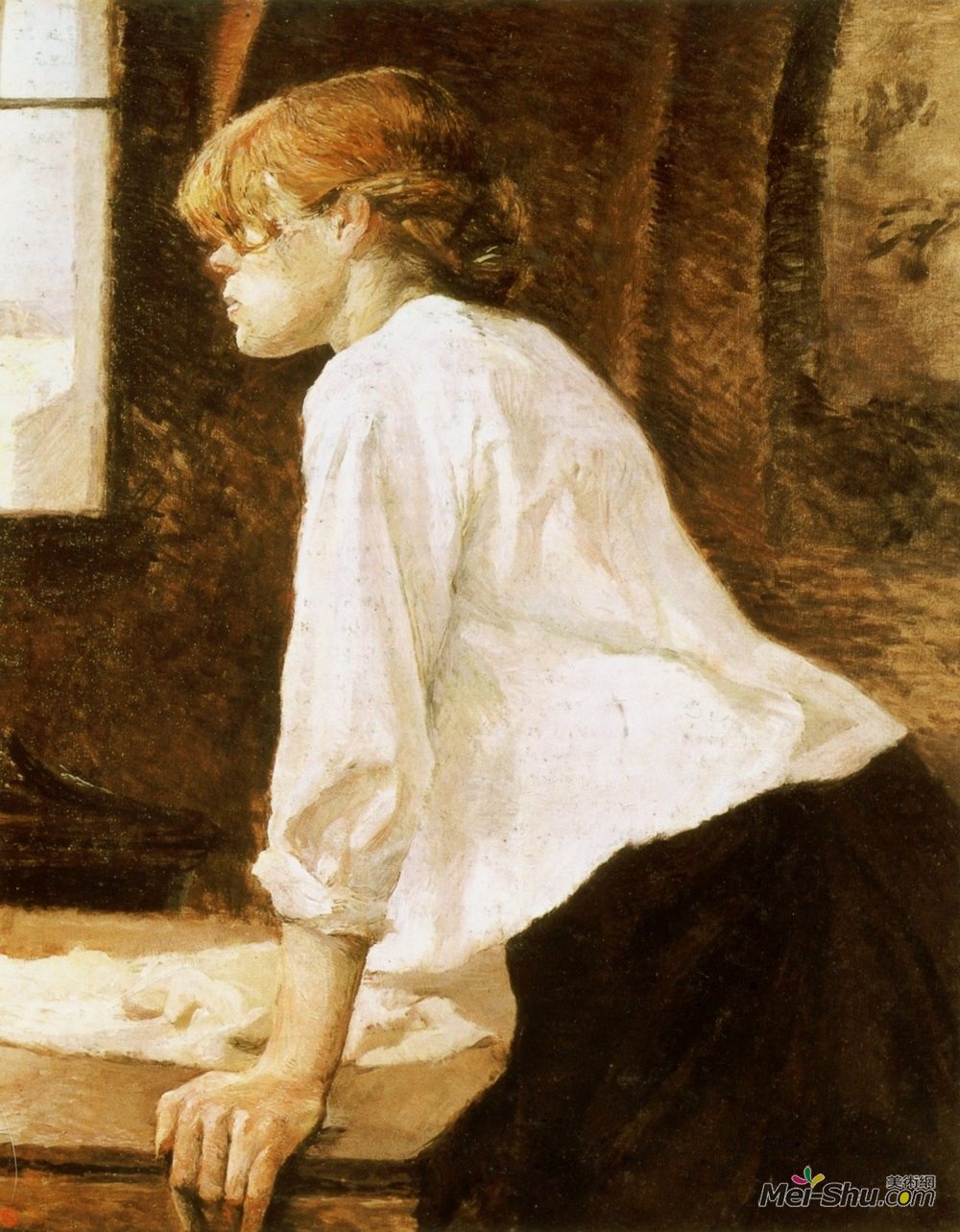 亨利·玛丽·雷蒙·德·图卢兹-劳特累克(Henri de Toulouse-Lautrec)高清作品《洗衣工》